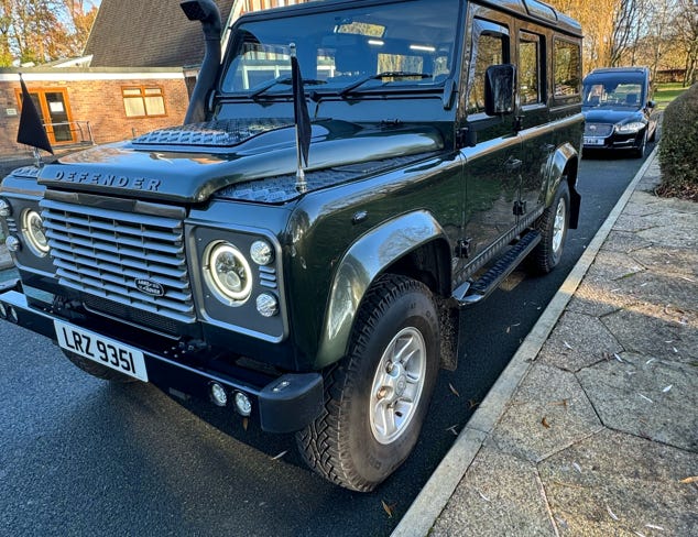 Land Rover Defender Funeral Vehicle Hire